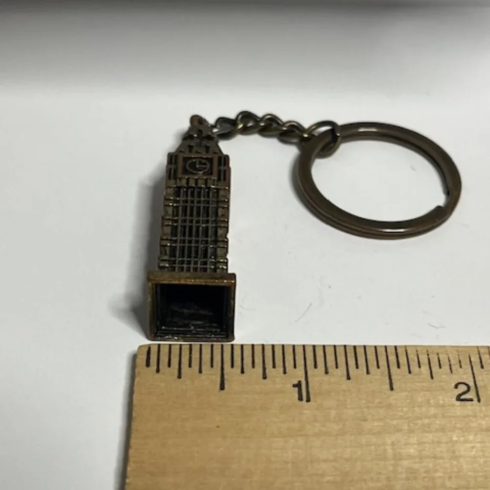 Miniature Metal Clock Tower Big Ben Keychain Keyring Charm